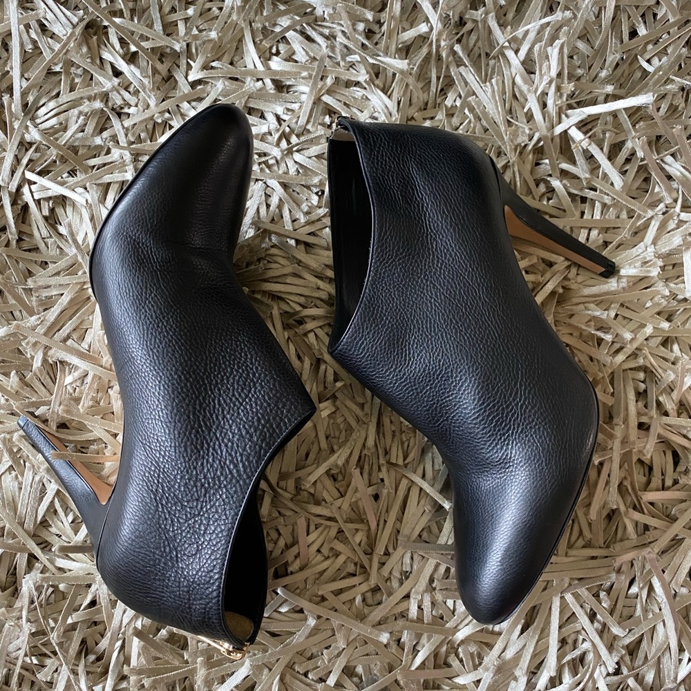 Jimmy Choo Black Leather Ankle Boots